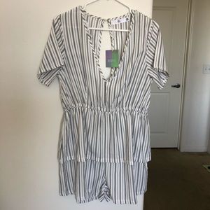 Striped Missguided romper